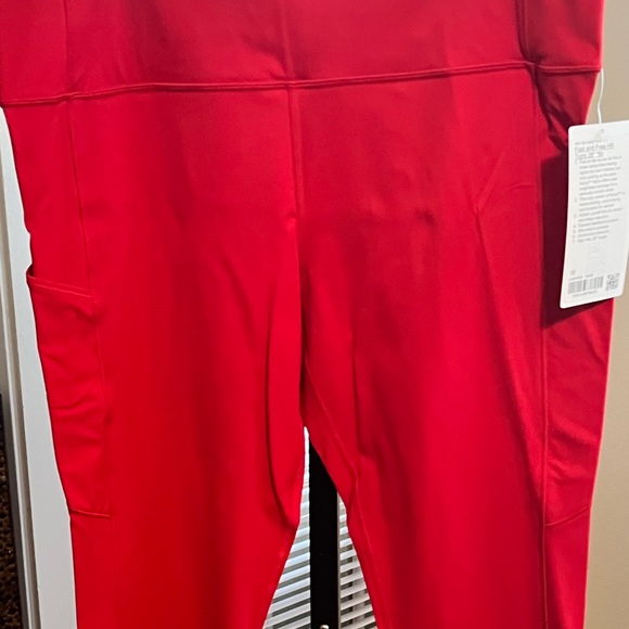 LULULEMON NWT AUTHENTIC FAST FREE WEIGHTLESS NULUX FABRIC RED LEGGINGS - Picture 11 of 16